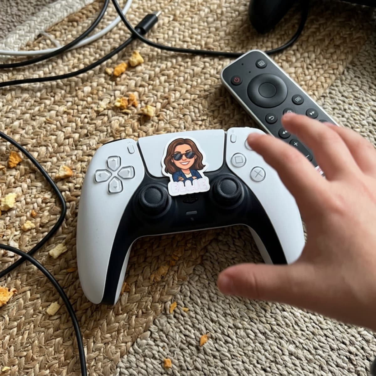 Stickers on a controller