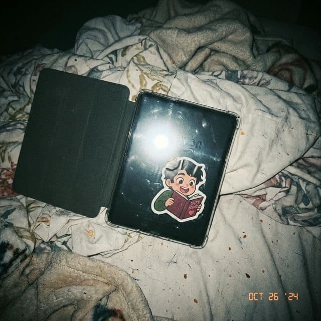 Stickers on a Kindle