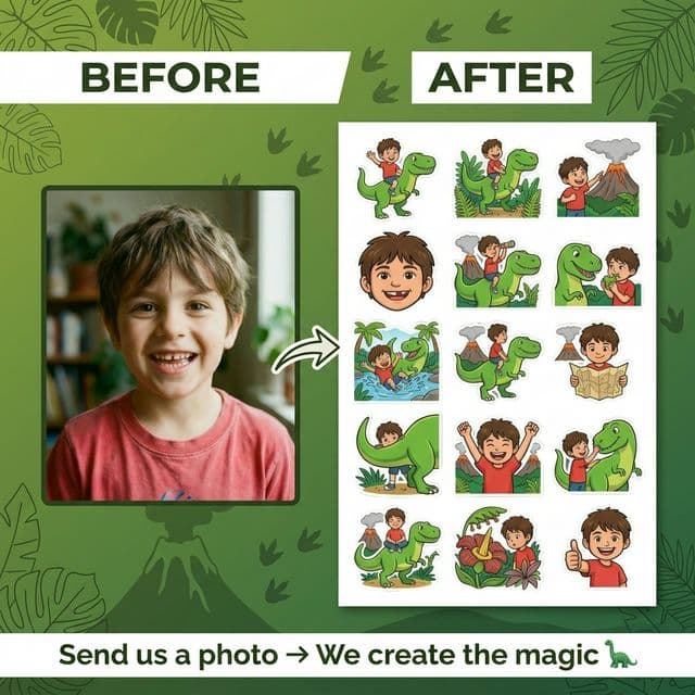 Dino World theme — before and after