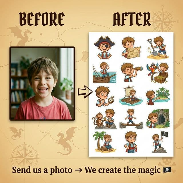 Pirate theme — before and after