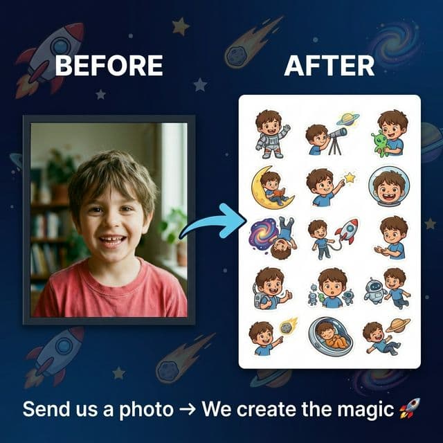 Space theme — before and after